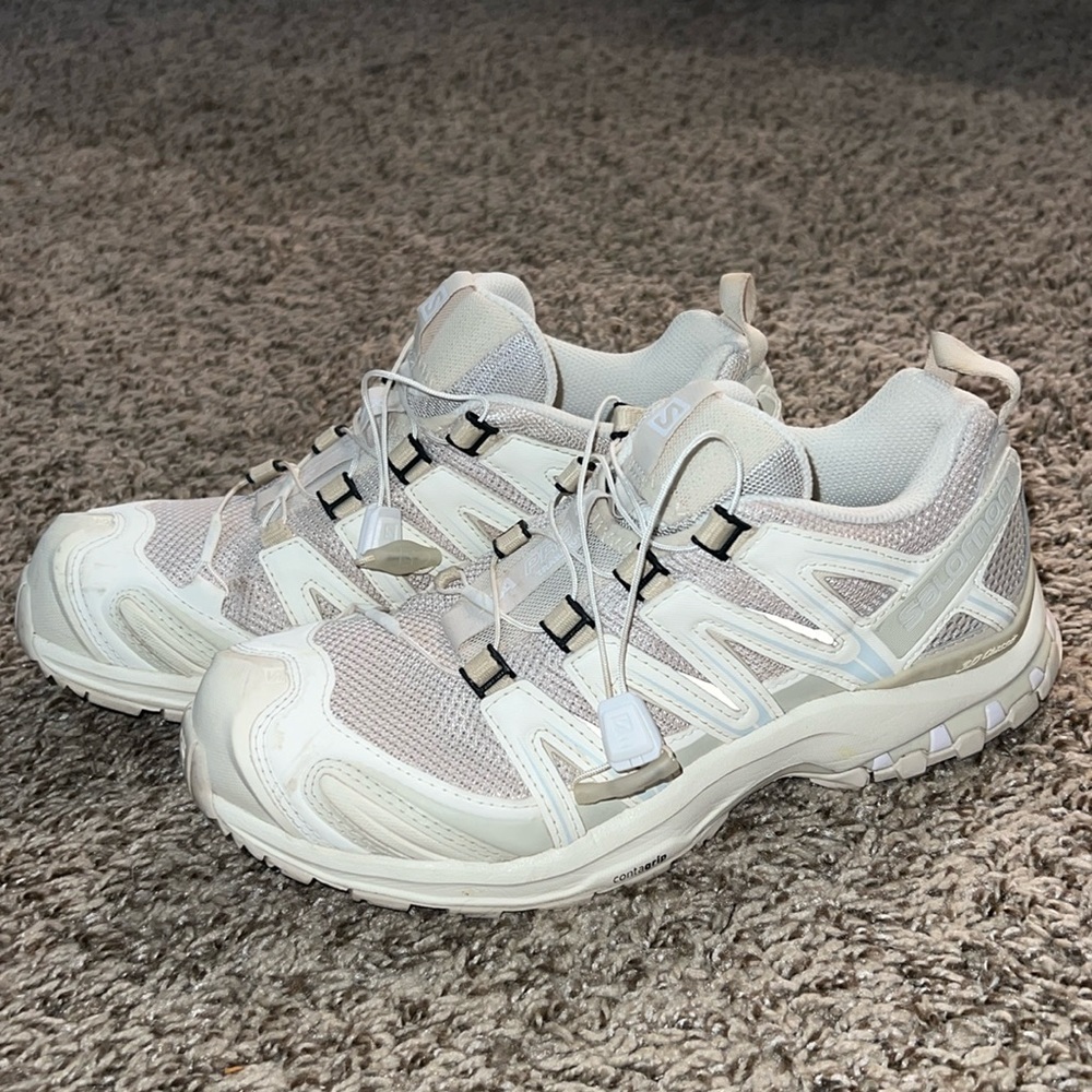 Salomon 3D chassis conta grip white beige